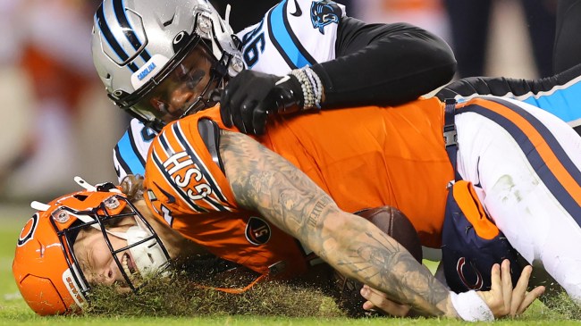 NFL player being tackled