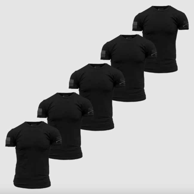 Grunt Style Basic Black T-Shirt Bundle - 5-Pack