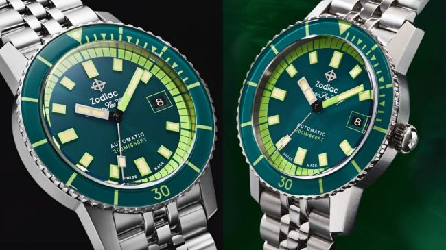 Zodiac Compression Diver Automatic Stainless Steel Watch
