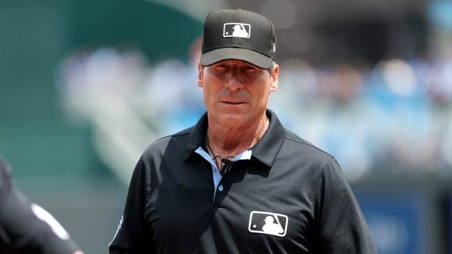 Umpire Angel Hernandez on the field.