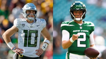 Nice Guy Zach Wilson Bent The Knee To Bo Nix After Creating Jersey Drama Prior To NFL Draft