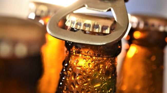 Bottle opener with beer