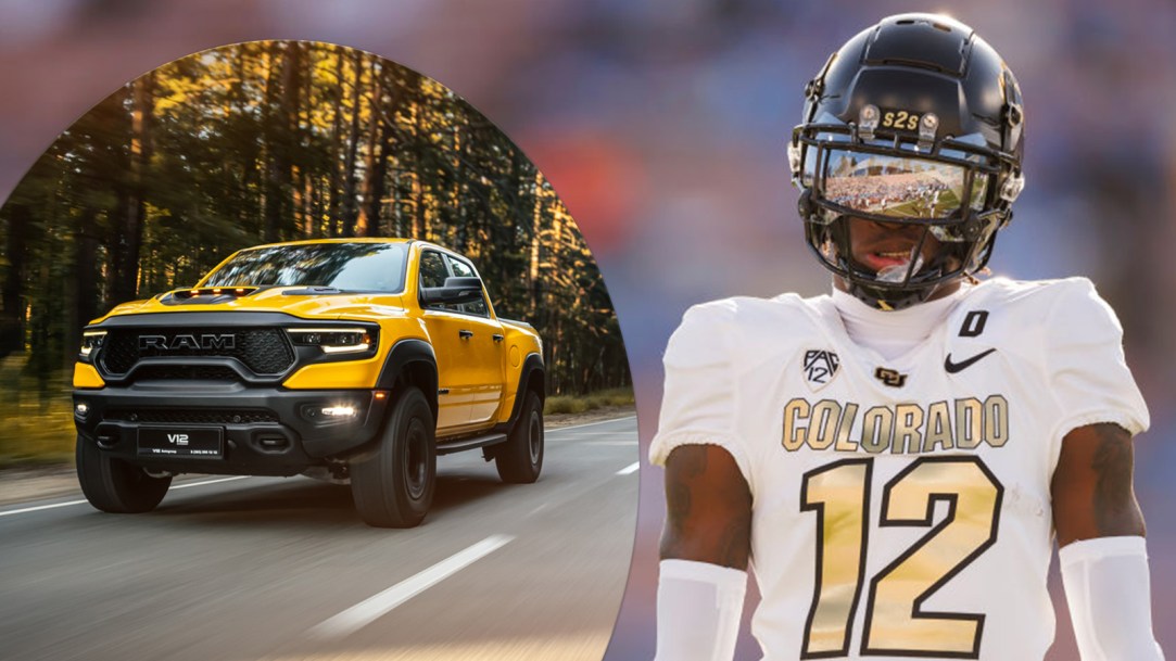 Travis Hunter Jr. Fiance Lenee Ram TRX Truck