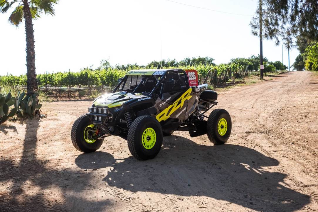 The Polaris Factory Racing RZR Pro R Factory for the SCORE Baja 500.