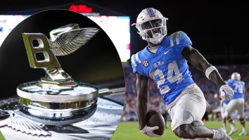 Ole Miss Running Back With Incredible Name Shows Off Powder Blue Bentley In Slick Photoshoot