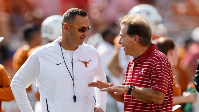 Steve Sarkisian and Nick Saban