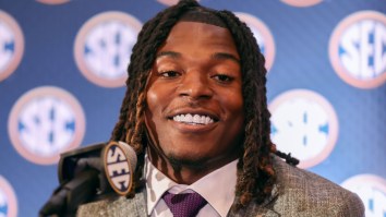 Harold Perkins Risks Wardrobe Malfunction At SECMD After Beefy Offseason Transformation