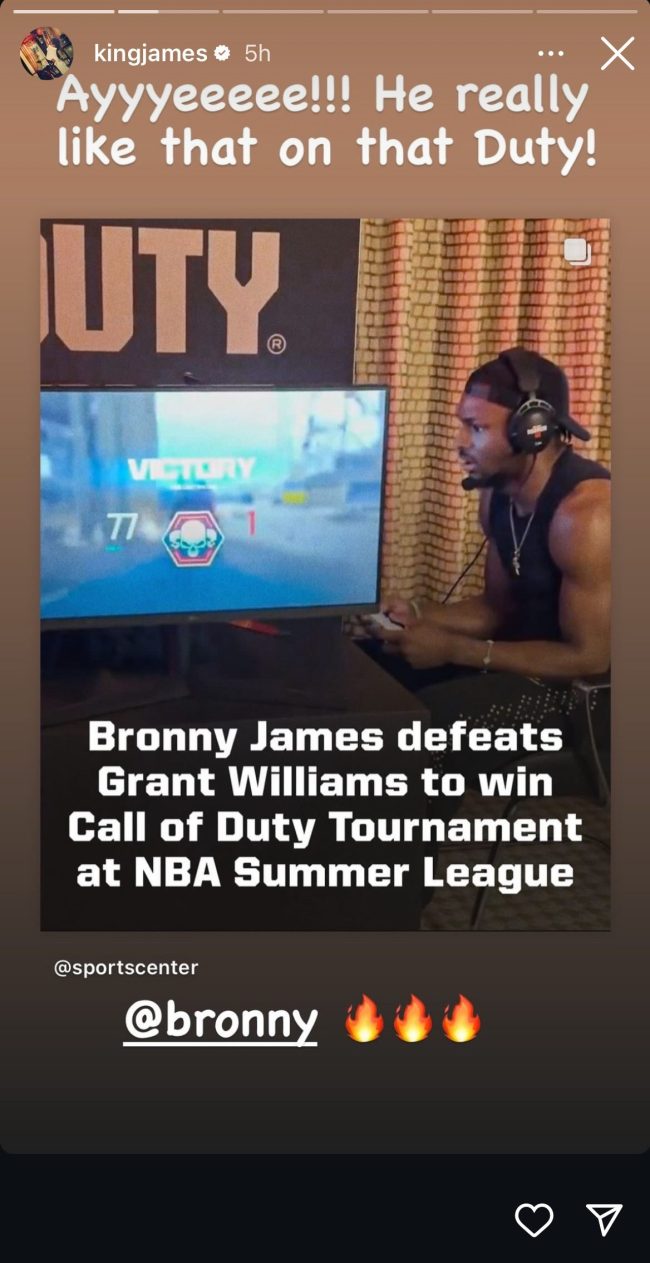 LeBron James, Instagram.