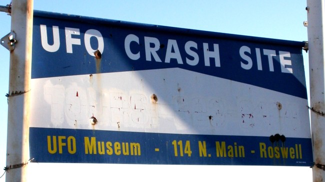 Roswell UFO Crash site sign