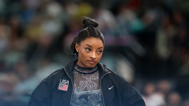 Simone Biles at the Paris Olympics.