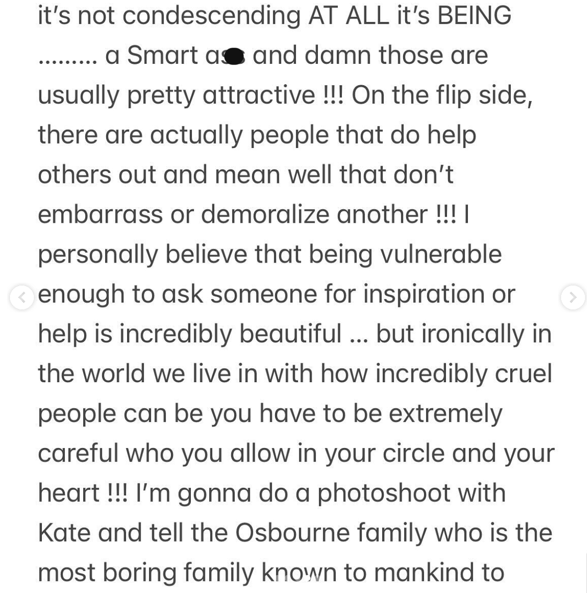 Britney Spears message to Ozzy Osbourne