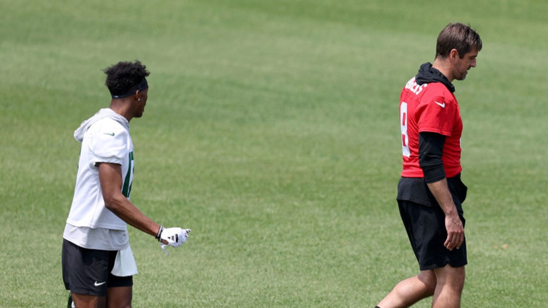 Aaron Rodgers Garrett Wilson Argument Fight