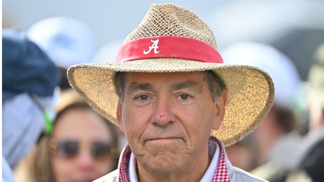 Nick Saban on the golf course.
