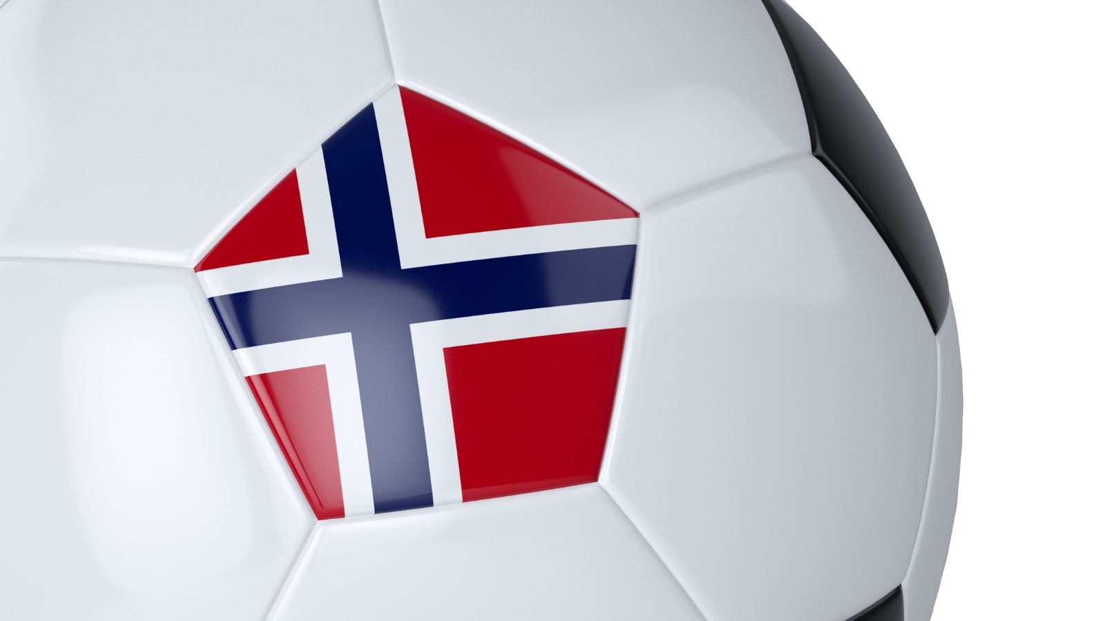 Norwegian flag on a soccer ball