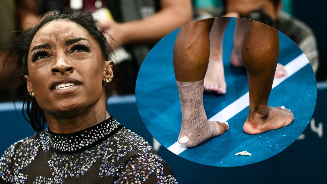 Simone Biles Injury Calf