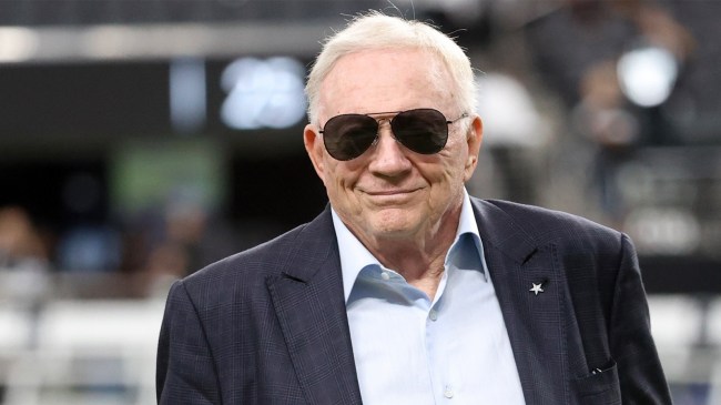 Dallas Cowboys owner Jerry Jones looks on prior to a preseason game
