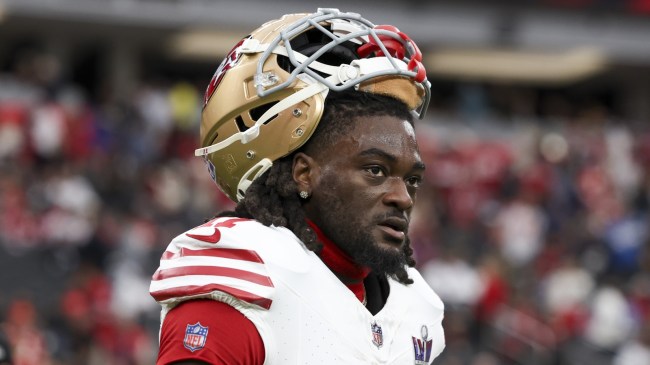 Brandon Aiyuk on the field for the San Francisco 49ers.