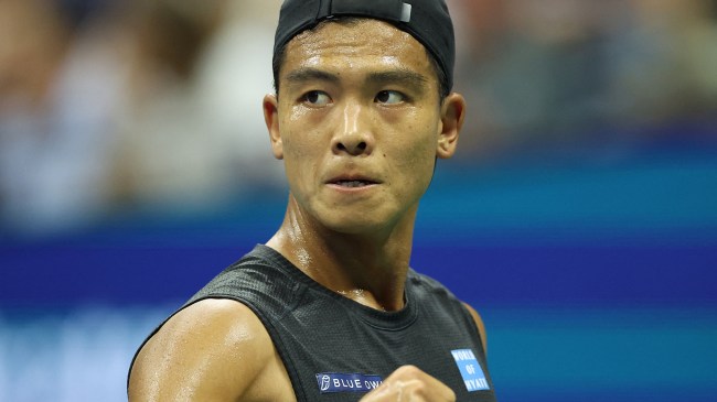 Li Tu during match against Carlos Alcaraz at the US Open