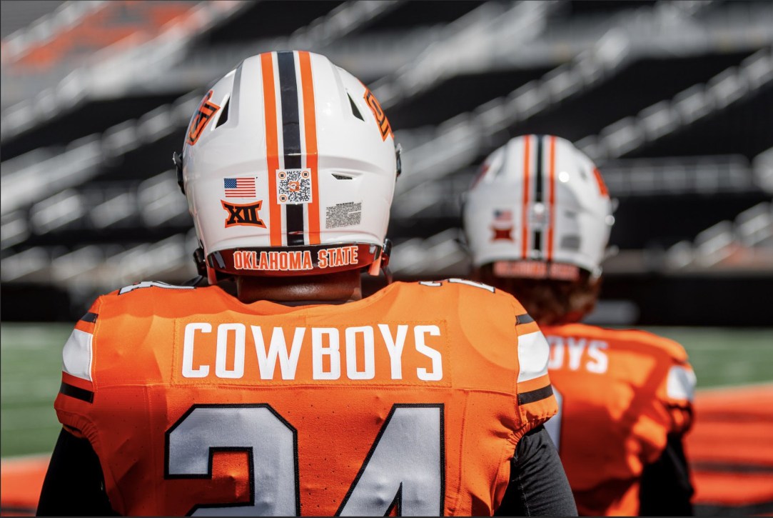 Oklahoma State Football Helmet QR Code NIL Money