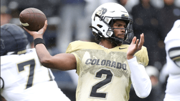 Shedeur Sanders Throws Bizarre Interception Off Defender’s Foot