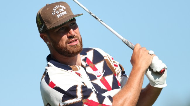 Travis Kelce golfing