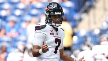Texans QB CJ Stroud Completes Crucial 4th Down Pass From His Knees (Video)