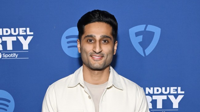 NBA insider Shams Charania at the FanDuel Super Bowl party.