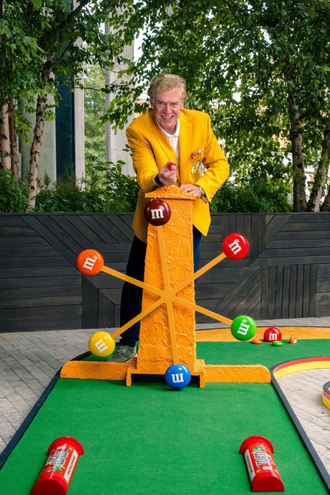 Actor Christopher McDonald invited fans to a mega challenging mini golf experience at the M&M'S® Peanut Butter Championship event in New York, celebrating the brand's new M&M'S Peanut Butter Minis and M&M'S Peanut Butter Mega.