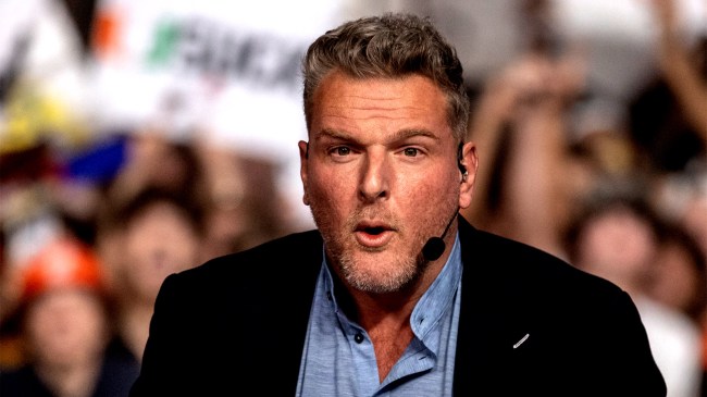 ESPN College GameDay analyst Pat McAfee on stage