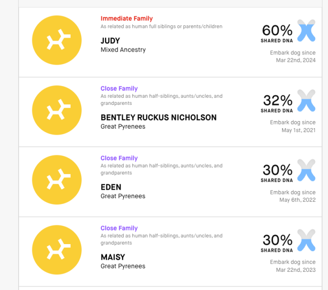Embark DNA Relative Finder