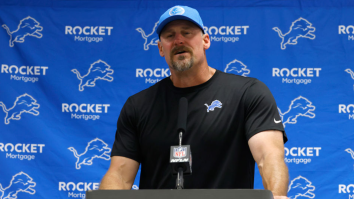 Detroit Lions’ Comically Large Podium Makes Dan Campbell Look Microscopic During Press Conference