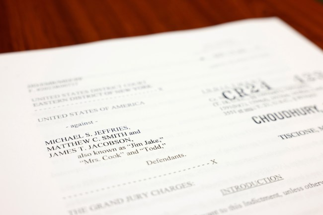 indictment papers arrest of former Abercrombie Fitch CEO Mike Jeffries