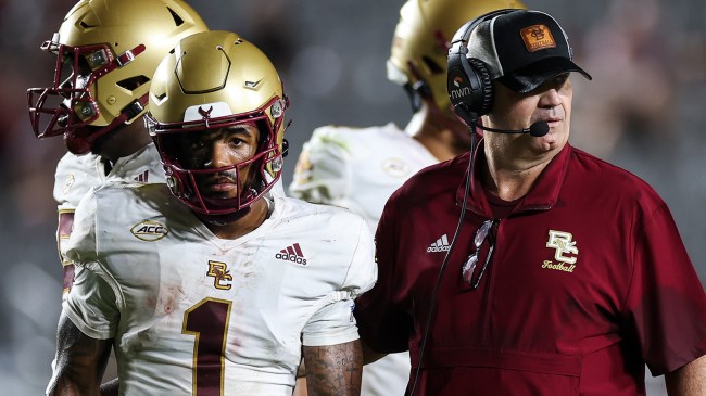 Thomas Castellanos and Boston College coach Bill O'Brien