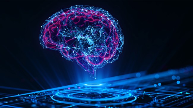 Digital Brain Hologram Hud Artificial intelligence AI machine