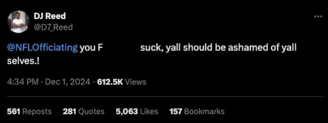 dj reed ref tweet