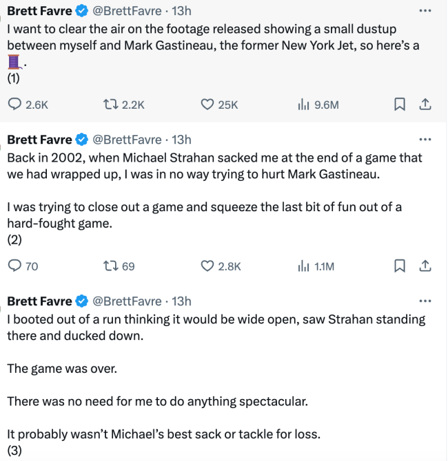 Brett Favre responds to Mark Gastineau