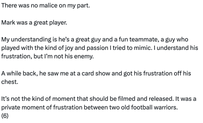 Brett Favre responds to Mark Gastineau