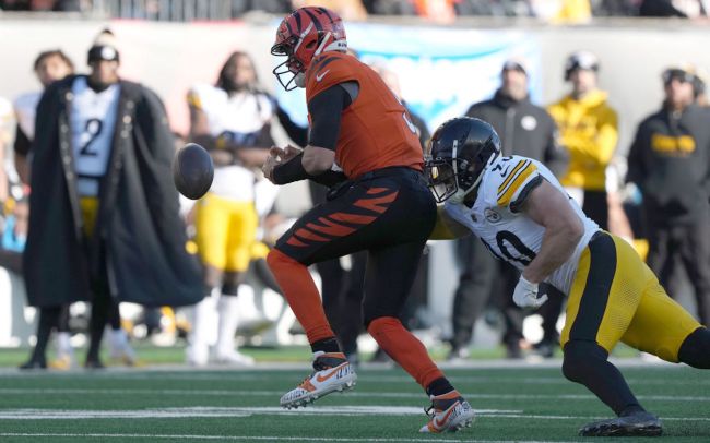 tj watt sacking joe burrow