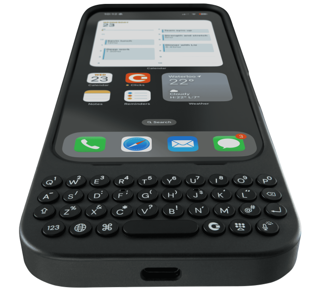 Clicks iPhone Keyboard