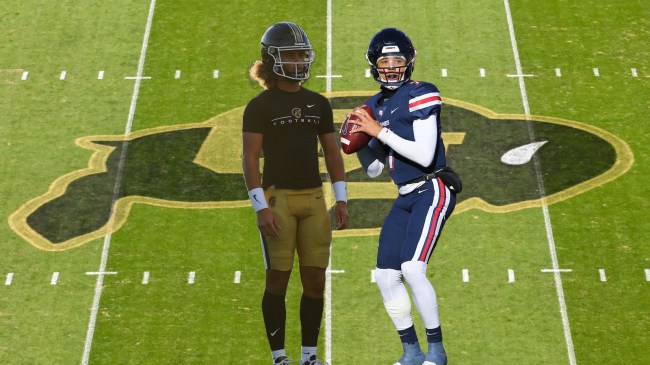 QBs Julian Lewis and Kaidon Salter pictured side by side.