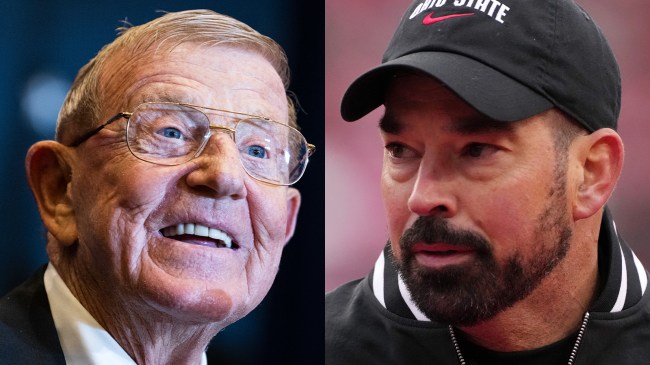 Lou Holtz and Ryan Day