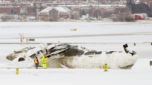 Delta airlines aircraft crash at Pearson International in Toronto