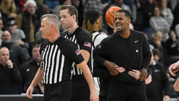 Providence Basketball Coach Forcibly Restrained After Charging At Referee To Protest Bogus Ejection