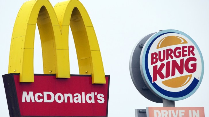 McDonald's and Burger King signs