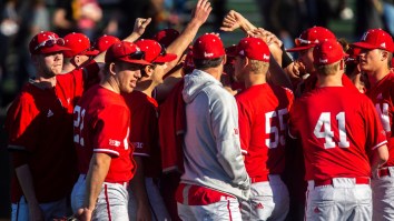 Nebraska Pitcher Proudly Displays Gruesome Injury In Team Photo After 105-MPH Line Drive To Face