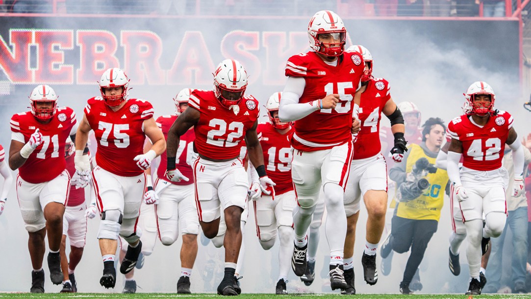 Nebraska Football Red End Zone Paint Field Design