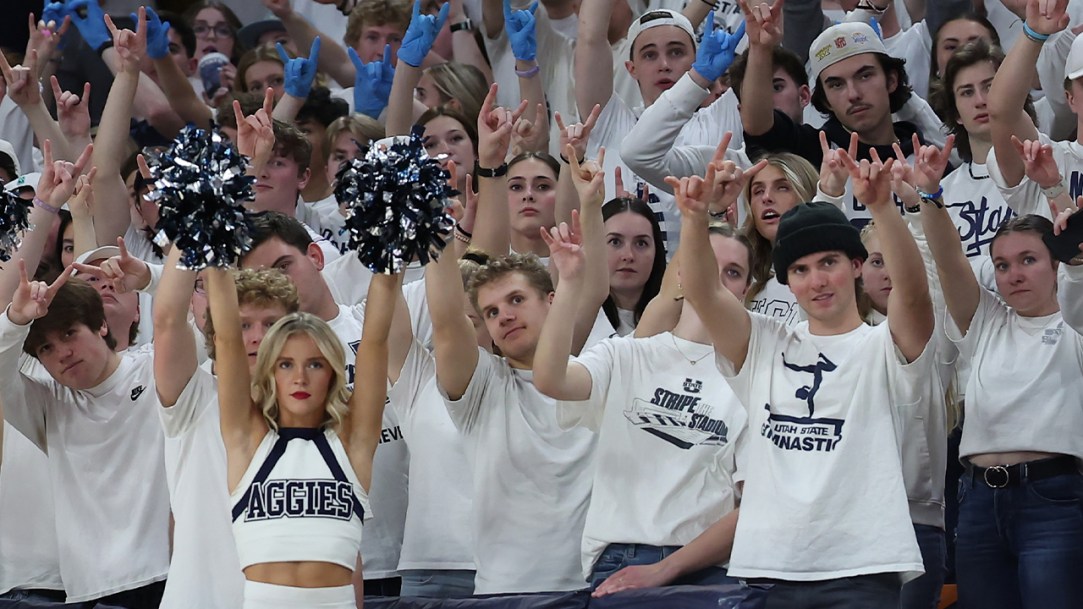 Utah State Basketball Student Section Camp Out Tent Cold Freezing