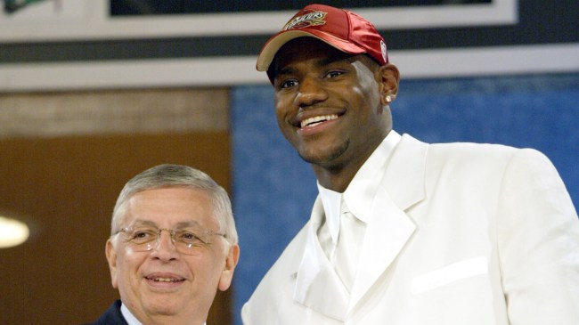 LeBron James is selected as the 1st pick at the 2003 NBA Draft