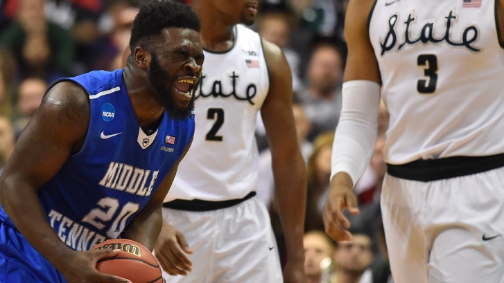 Middle Tennessee vs Michigan State in 2016 NCAA Tournament