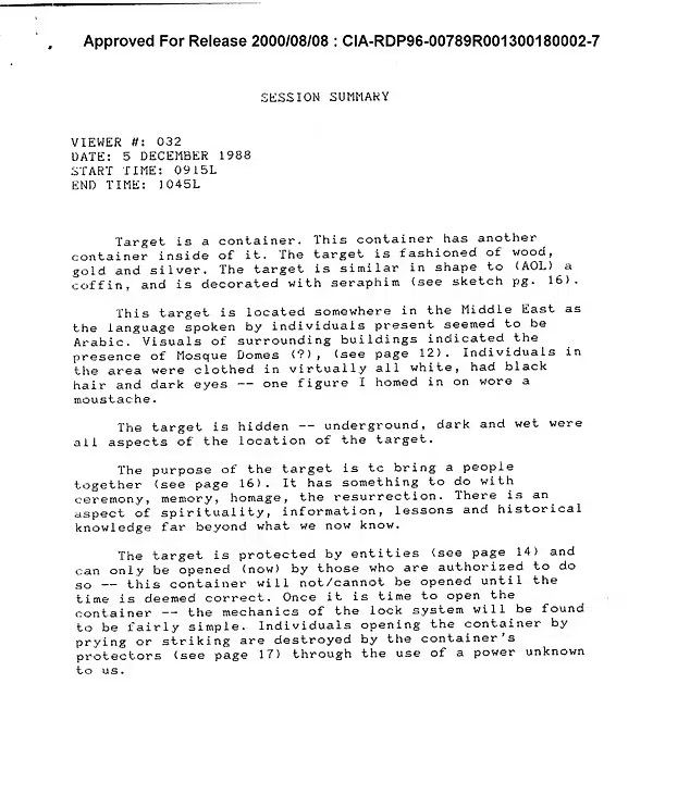 ark of the covenent cia remote viewing document